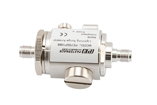 SMA F/F In/Out Bulkhead Coax RF Surge Protector, DC - 5.8GHz, DC Pass, 60 V Max., 10kA, Gas Discharge Tube, BiDirect