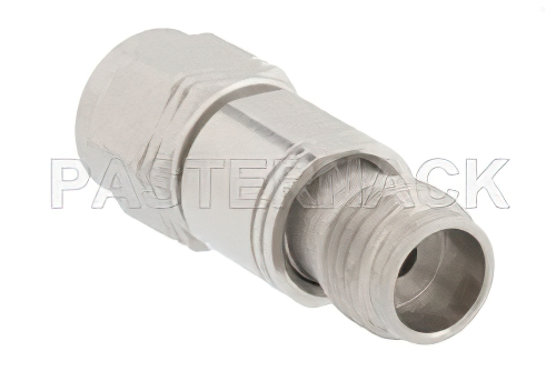 6 dB Fixed Attenuator, 1.85mm Male to 1.85mm Female Passivated Stainless Steel Body Rated to 1 Watt Up to 65 GHz