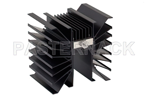 50 dB Fixed Attenuator, SMA Male To SMA Female Directional Black Aluminum Heatsink Body Rated To 300 Watts Up To 3 GHz