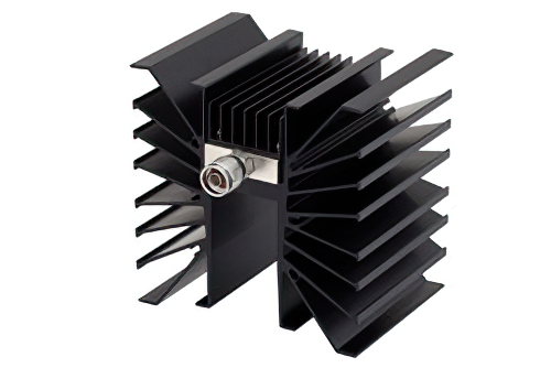 50 dB Fixed Attenuator N Male To N Male Directional Black Aluminum Heatsink Body Rated To 300 Watts Up To 3 GHz