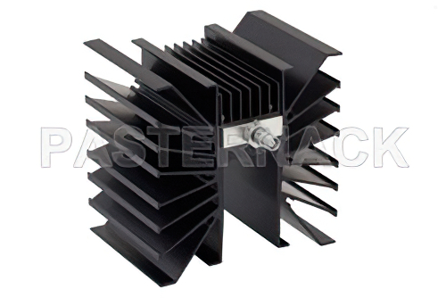6 dB Fixed Attenuator, TNC Male To TNC Female Directional Black Aluminum Heatsink Body Rated To 300 Watts Up To 3 GHz