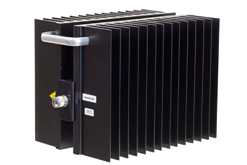40 dB Fixed Attenuator, N Male to N Female Directional Black Aluminum Heatsink Body Rated to 1000 Watts Up to 2.5 GHz
