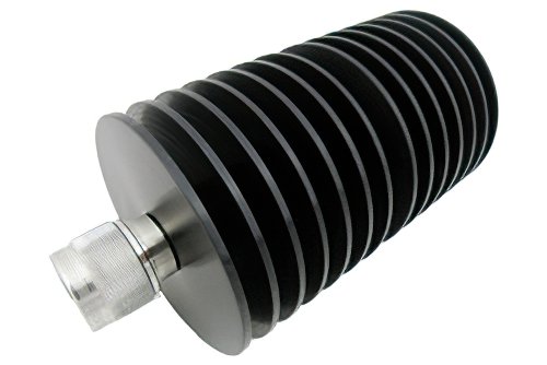 20 dB Fixed Attenuator, N Male to N Female Directional Black Anodized Aluminum Heatsink Body Rated to 100 Watts Up to 18 GHz