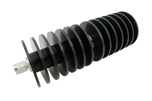 10 dB Fixed Attenuator, SMA Male to SMA Female Black Anodized Aluminum Heatsink Body Rated to 50 Watts Up to 18 GHz