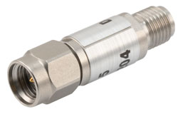 5 dB Fixed Attenuator, 2.92mm Male to 2.92mm Female Passivated Stainless Steel Body Rated to 2 Watts Up to 40 GHz