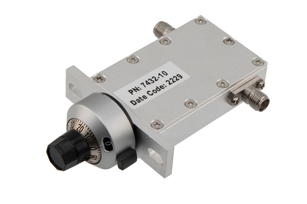 0 to 10 dB Variable Attenuator, SMA Female to SMA Female Rated to 5 Watts from 4 GHz to 8 GHz