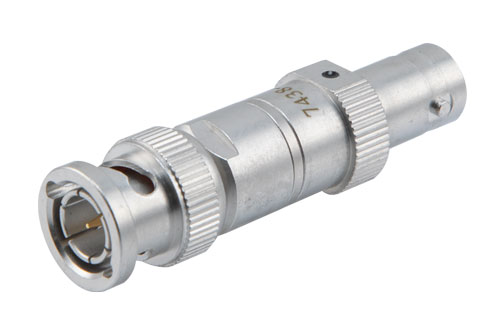 4dB 75ohm fixed attenuator BNC plug to BNC jack 4GHz rated 2 watt