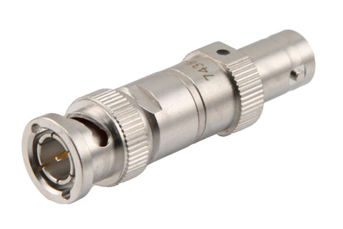 6dB 75ohm fixed attenuator BNC plug to BNC jack 4GHz rated 2 watt