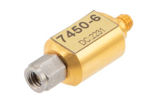 6 dB Fixed Attenuator, 1.0 mm Male to 1.0 mm Female Rated to 0.2 Watts Up to 110 GHz