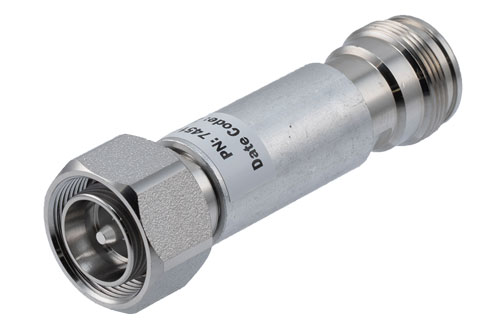 10 dB Fixed Attenuator, 4.3-10 Male to 4.3-10 Female Rated to 2 Watts Up to 6 GHz