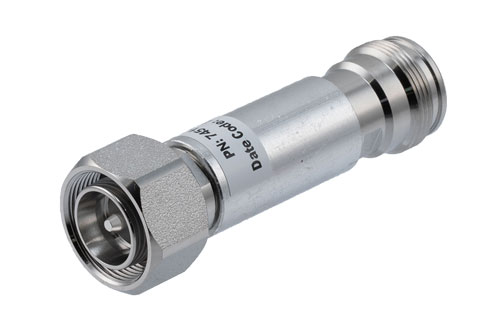 20 dB Fixed Attenuator, 4.3-10 Male to 4.3-10 Female Rated to 2 Watts Up to 6 GHz