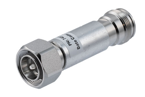 4 dB Fixed Attenuator, 4.3-10 Male to 4.3-10 Female Rated to 2 Watts Up to 6 GHz