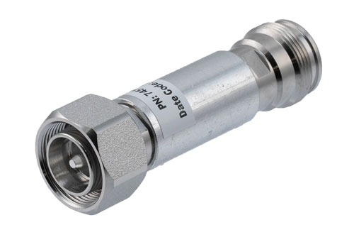 7 dB Fixed Attenuator, 4.3-10 Male to 4.3-10 Female Rated to 2 Watts Up to 6 GHz