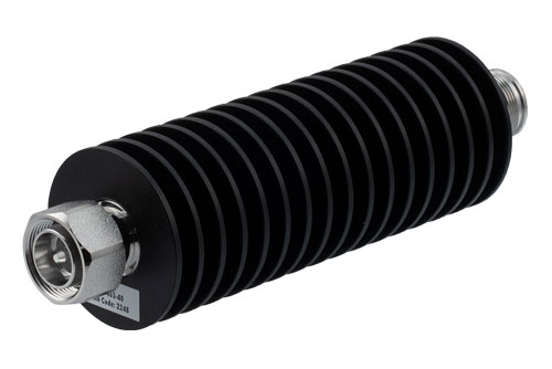 40 dB Fixed Attenuator, 4.3-10 Male to 4.3-10 Female Rated to 100 Watts Up to 6 GHz