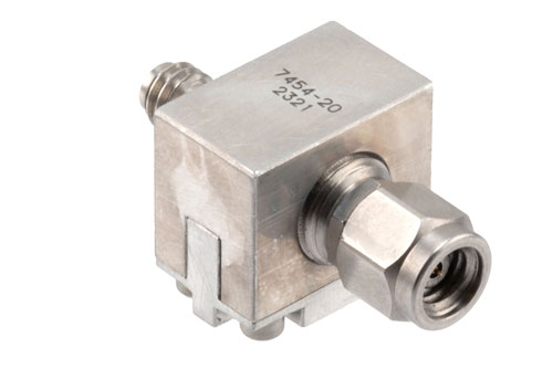 20 dB Fixed Attenuator, 1.0 mm Male to 1.0 mm Female Rated to 0.5 Watts Up to 110 GHz