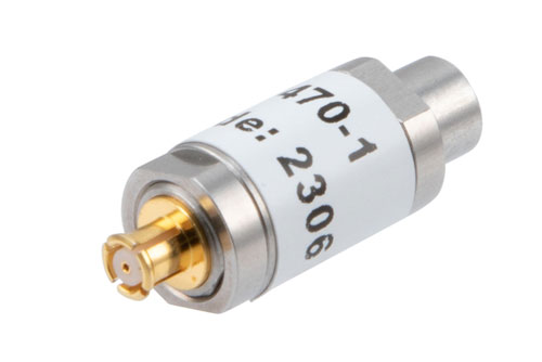 1 dB Fixed Attenuator SMP Male to SMP Female Stainless Steel Body Rated to 1 Watt Up to 18 GHz