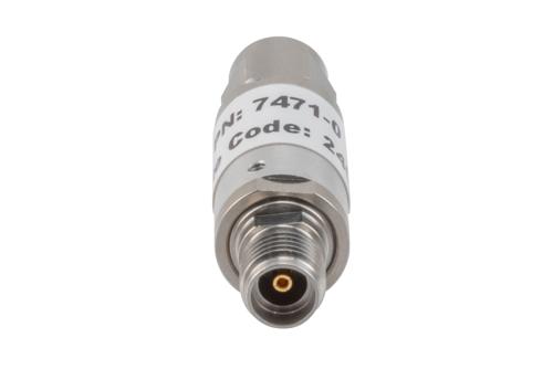 0 dB Fixed Attenuator, 3.5mm Male to 3.5mm Female Aluminum Body Rated to 2 Watts Up to 26.5 GHz