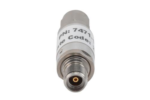 10 dB Fixed Attenuator, 3.5mm Male to 3.5mm Female Aluminum Body Rated to 2 Watts Up to 26.5 GHz