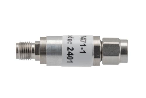 1 dB Fixed Attenuator, 3.5mm Male to 3.5mm Female Aluminum Body Rated to 2 Watts Up to 26.5 GHz