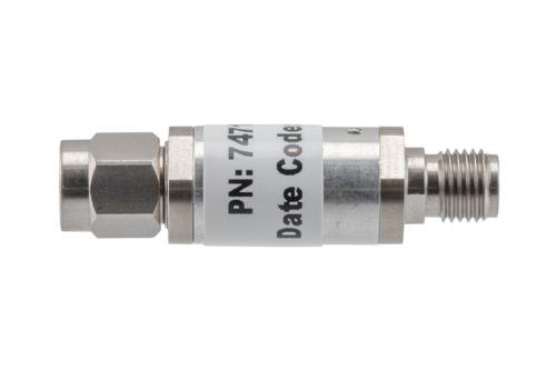 20 dB Fixed Attenuator, 3.5mm Male to 3.5mm Female Aluminum Body Rated to 2 Watts Up to 26.5 GHz