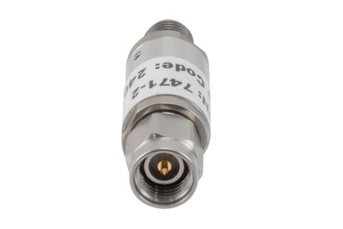 2 dB Fixed Attenuator, 3.5mm Male to 3.5mm Female Aluminum Body Rated to 2 Watts Up to 26.5 GHz