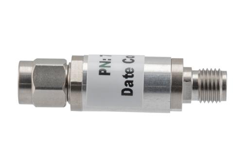 3 dB Fixed Attenuator, 3.5mm Male to 3.5mm Female Aluminum Body Rated to 2 Watts Up to 26.5 GHz
