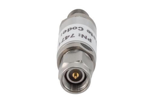3 dB Fixed Attenuator, 3.5mm Male to 3.5mm Female Aluminum Body Rated to 2 Watts Up to 26.5 GHz