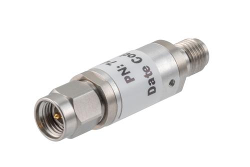 4 dB Fixed Attenuator, 3.5mm Male to 3.5mm Female Aluminum Body Rated to 2 Watts Up to 26.5 GHz