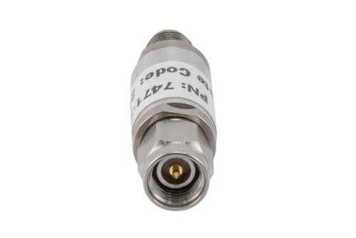 4 dB Fixed Attenuator, 3.5mm Male to 3.5mm Female Aluminum Body Rated to 2 Watts Up to 26.5 GHz