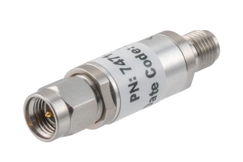 5 dB Fixed Attenuator, 3.5mm Male to 3.5mm Female Aluminum Body Rated to 2 Watts Up to 26.5 GHz