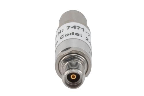 7 dB Fixed Attenuator, 3.5mm Male to 3.5mm Female Aluminum Body Rated to 2 Watts Up to 26.5 GHz