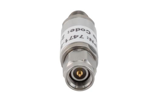 8 dB Fixed Attenuator, 3.5mm Male to 3.5mm Female Aluminum Body Rated to 2 Watts Up to 26.5 GHz