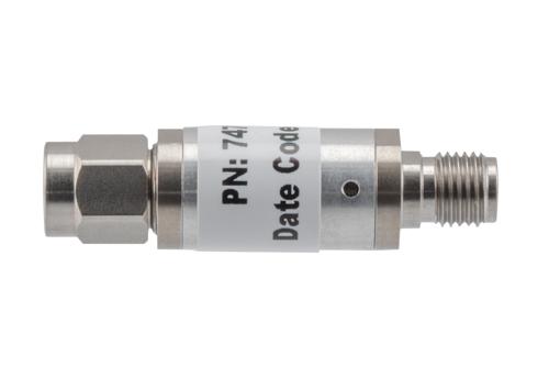 9 dB Fixed Attenuator, 3.5mm Male to 3.5mm Female Aluminum Body Rated to 2 Watts Up to 26.5 GHz