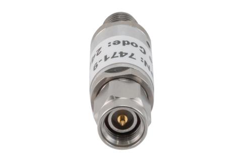 9 dB Fixed Attenuator, 3.5mm Male to 3.5mm Female Aluminum Body Rated to 2 Watts Up to 26.5 GHz