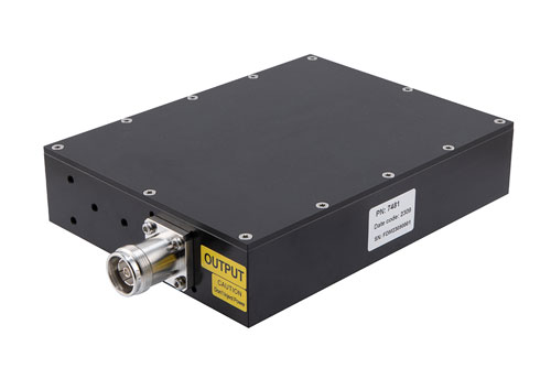 Low PIM 10dB Fixed Attenuator 4.3-10 female to 4.3-10 female Black Anodized Aluminum Body to 50 Watts 0.6 GHz to 6 GHz