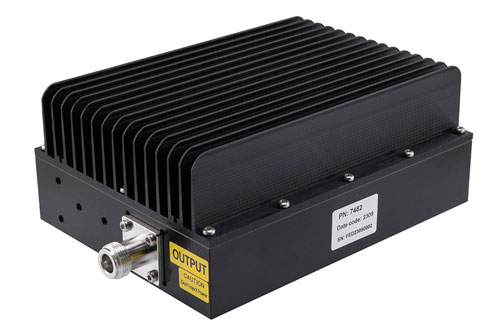 Low PIM 10dB Fixed Attenuator N-type female to N-type female Black Anodized Aluminum Body to 100 Watts 0.6 GHz to 6 GHz