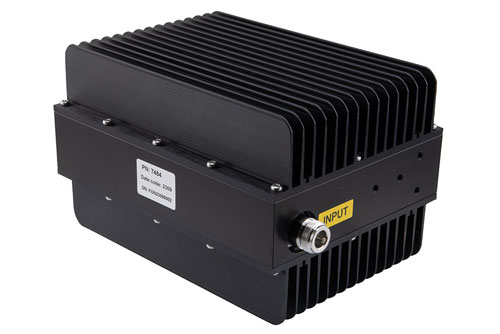 Low PIM 40dB Fixed Attenuator N-type female to N-type female Black Anodized Aluminum Body to 200 Watts 0.6 GHz to 6 GHz