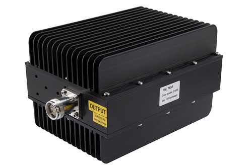 Low PIM 10dB Fixed Attenuator 4.3-10 female to 4.3-10 female Black Anodized Aluminum Body to 200 Watts 0.6 GHz to 6 GHz