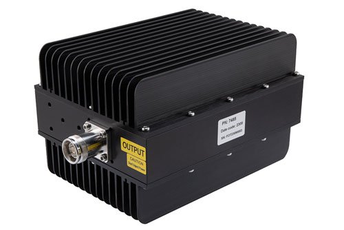 Low PIM 20dB Fixed Attenuator 4.3-10 female to 4.3-10 female Black Anodized Aluminum Body to 200 Watts 0.6 GHz to 6 GHz