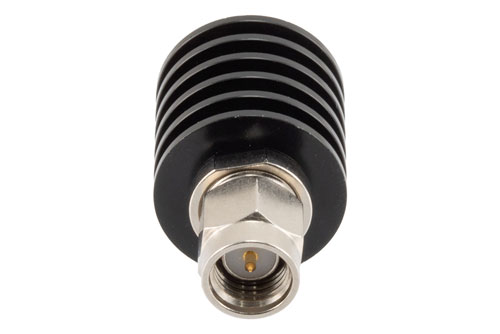 40 dB Fixed Attenuator, SMA Male to SMA Female Black Anodized Aluminum Body Rated to 5 Watts Up to 26.5 GHz