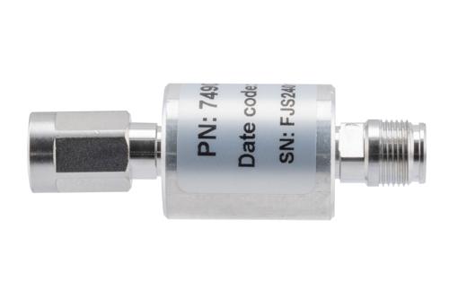 20 dB Fixed Attenuator, NEX10 Male to NEX10 Female Aluminum Body Rated to 5 Watts Up to 6 GHz