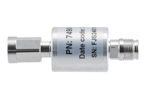 3 dB Fixed Attenuator, NEX10 Male to NEX10 Female Aluminum Body Rated to 5 Watts Up to 6 GHz