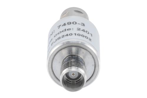3 dB Fixed Attenuator, NEX10 Male to NEX10 Female Aluminum Body Rated to 5 Watts Up to 6 GHz