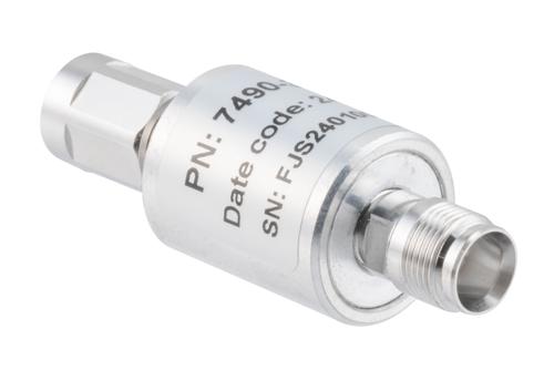 3 dB Fixed Attenuator, NEX10 Male to NEX10 Female Aluminum Body Rated to 5 Watts Up to 6 GHz