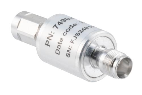 6 dB Fixed Attenuator, NEX10 Male to NEX10 Female Aluminum Body Rated to 5 Watts Up to 6 GHz