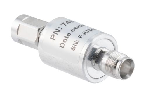 20 dB Fixed Attenuator, NEX10 Male to NEX10 Female Aluminum Body Rated to 10 Watts Up to 6 GHz