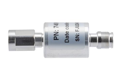 6 dB Fixed Attenuator, NEX10 Male to NEX10 Female Aluminum Body Rated to 10 Watts Up to 6 GHz