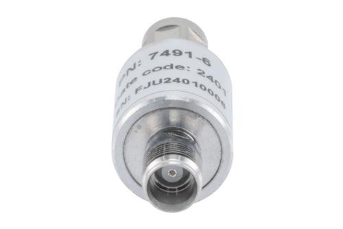6 dB Fixed Attenuator, NEX10 Male to NEX10 Female Aluminum Body Rated to 10 Watts Up to 6 GHz