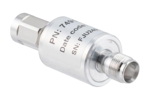 6 dB Fixed Attenuator, NEX10 Male to NEX10 Female Aluminum Body Rated to 10 Watts Up to 6 GHz