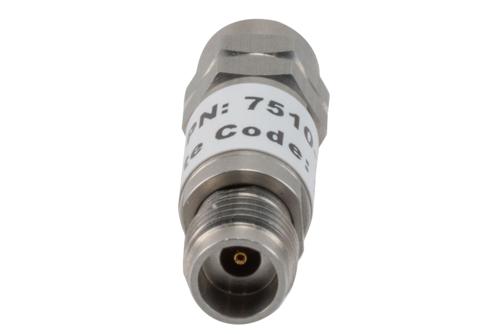 20 dB Fixed Attenuator, 2.4mm Male to 2.4mm Female Stainless Steel Body Rated to 2 Watts Up to 50 GHz